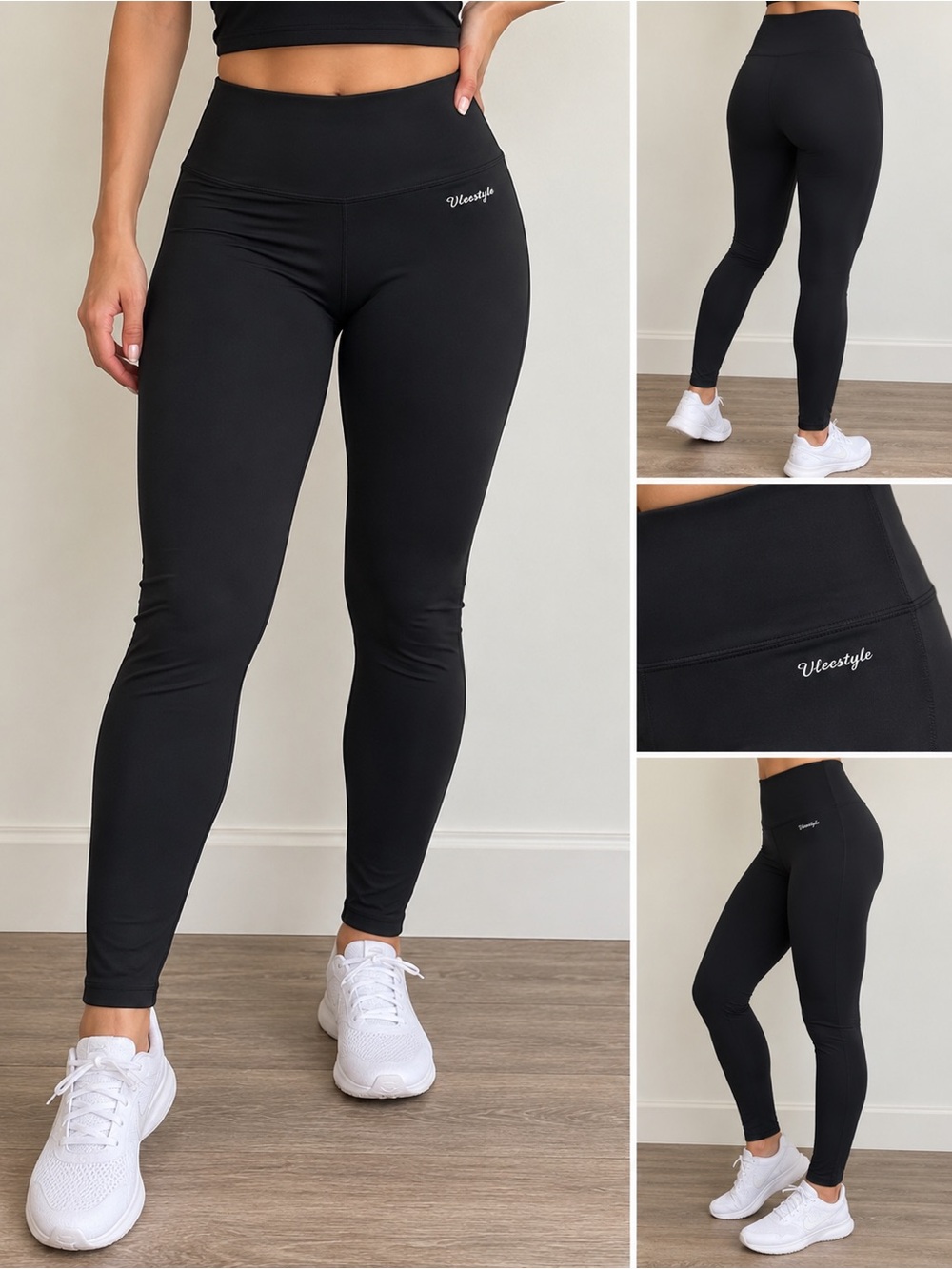 Ubestyle Women's UPF 50+ UV Protection Athletic Leggings Black XXL